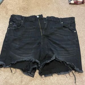 Black American Eagle Stretch jean short